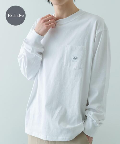 ITEMS URBANRESEARCH(アイテムズ アーバンリサーチ)の「『別注』GUNGHO×ITEMS ポケットロングTシャツ(Tシャツ/カットソー・メンズ・ベージュ/ホワイト/ブラック・MEDIUM/LARGE)」の2枚目の写真