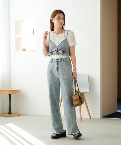 Kastane(カスタネ)の「ポケットボストンバッグ(ボストンバッグ・レディース・ベージュ/ブラウン・FREE)」の8枚目の写真