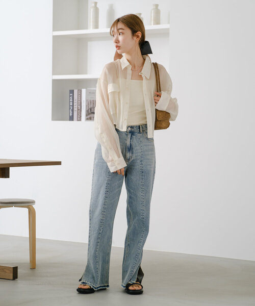 Kastane(カスタネ)の「ポケットボストンバッグ(ボストンバッグ・レディース・ベージュ/ブラウン・FREE)」の9枚目の写真