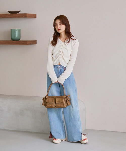 Kastane(カスタネ)の「ポケットボストンバッグ(ボストンバッグ・レディース・ベージュ/ブラウン・FREE)」の10枚目の写真