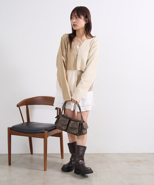 Kastane(カスタネ)の「ポケットボストンバッグ(ボストンバッグ・レディース・ベージュ/ブラウン・FREE)」の14枚目の写真