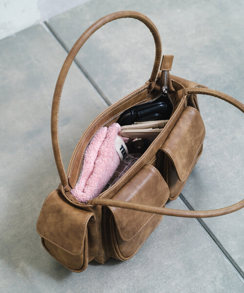 Kastane(カスタネ)の「ポケットボストンバッグ(ボストンバッグ・レディース・ベージュ/ブラウン・FREE)」の22枚目の写真