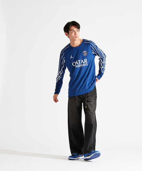 AIR JORDAN（エアジョーダン）の「【NIKE / ナイキ】Paris Saint-Germain Club Team 4th LS Sta HJ0867- 493（Tシャツ/カットソー・メンズ・ネイビー・SMALL/MEDIUM/LARGE/X-LARGE）」の11枚目の写真