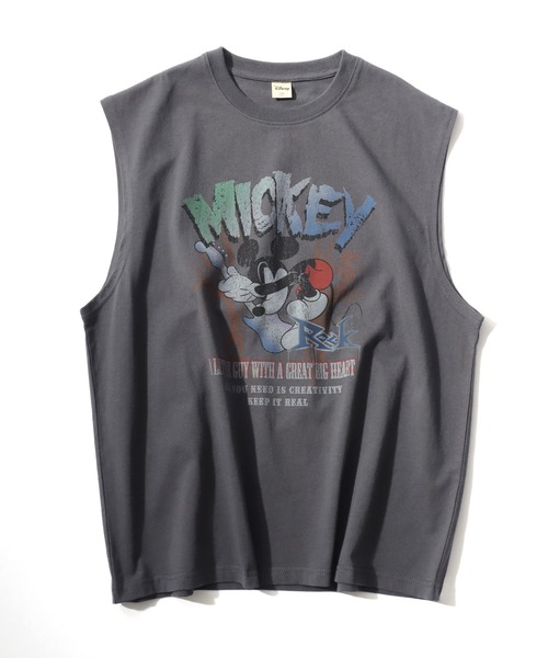 【Disney】Mickey ミッキー　ノースリーブ　Tシャツ Disney tシャツ Disney/ディズニー ミッキー＆フレンズ ワン