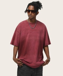 オーバーサイズユーズド加工無地Tシャツ