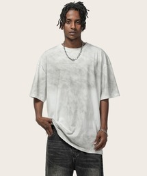 オーバーサイズユーズド加工無地Tシャツ