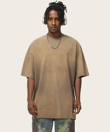 オーバーサイズユーズド加工無地Tシャツ