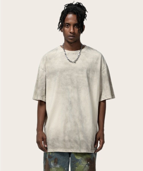 Ressaca（レサーカ）の「オーバーサイズユーズド加工無地Tシャツ（Tシャツ/カットソー・メンズ・ブラック/ホワイト/ブルー/パープル/グリーン/ピンク/カーキ/グレー・M/L/XL）」の19枚目の写真