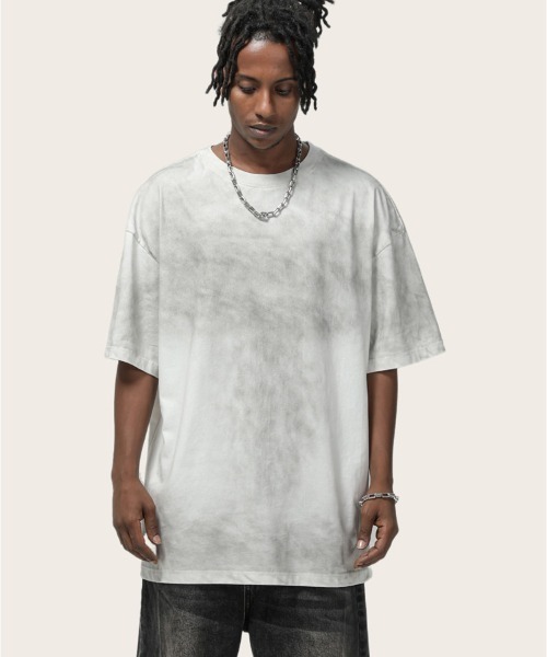 Ressaca（レサーカ）の「オーバーサイズユーズド加工無地Tシャツ（Tシャツ/カットソー・メンズ・ブラック/ホワイト/ブルー/パープル/グリーン/ピンク/カーキ/グレー・M/L/XL）」の14枚目の写真