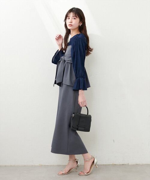 natural couture(ナチュラルクチュール)の「マジョリカプリーツブラウス(シャツ/ブラウス・レディース・グレイッシュベージュ/その他1/ドット/ネイビー/その他2/サックスブルー/ピンク・FREE)」の20枚目の写真