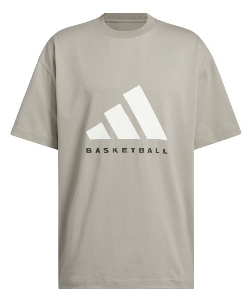 adidas(アディダス)の「adidas BASKETBALL TEE(アディダス バスケットボール 半袖Tシャツ(ジェンダーニュートラル))(Tシャツ/カットソー・メンズ・ベージュ系/グレー系・MEDIUM/LARGE/X-LARGE)」の4枚目の写真