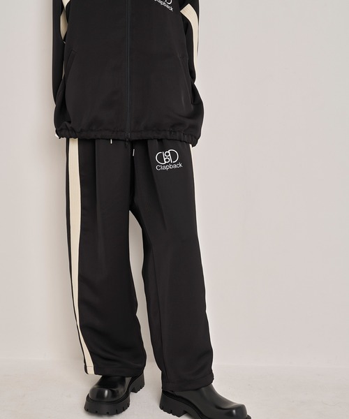 Nora Lily（ノラリリー）の「【Nora Lily】Wide Straight Line Track Pants（その他パンツ・メンズ・ブルー/ブラック/ミント・FREE）」の4枚目の写真