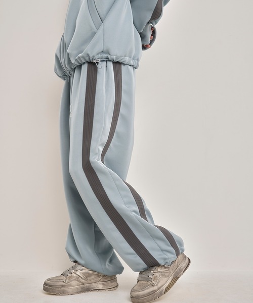 Nora Lily（ノラリリー）の「【Nora Lily】Wide Straight Line Track Pants（その他パンツ・メンズ・ブルー/ブラック/ミント・FREE）」の13枚目の写真