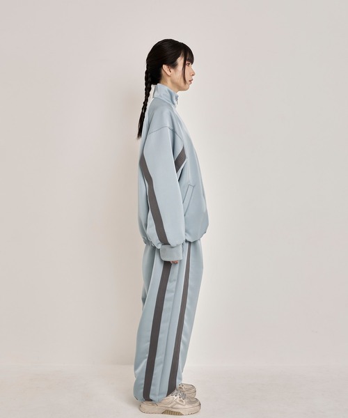 Nora Lily（ノラリリー）の「【Nora Lily】Wide Straight Line Track Pants（その他パンツ・メンズ・ブルー/ブラック/ミント・FREE）」の17枚目の写真