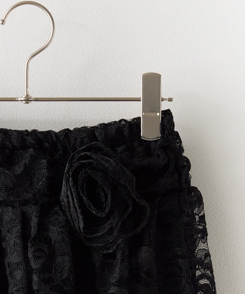 Chick（チック）の「Asymmetry Lace Skirt / アシンメトリーレーススカート（スカート・レディース・ブラック・S/M）」の4枚目の写真