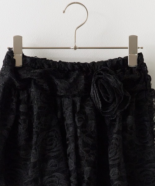 Chick（チック）の「Asymmetry Lace Skirt / アシンメトリーレーススカート（スカート・レディース・ブラック・S/M）」の2枚目の写真