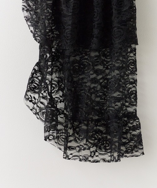 Chick（チック）の「Asymmetry Lace Skirt / アシンメトリーレーススカート（スカート・レディース・ブラック・S/M）」の5枚目の写真