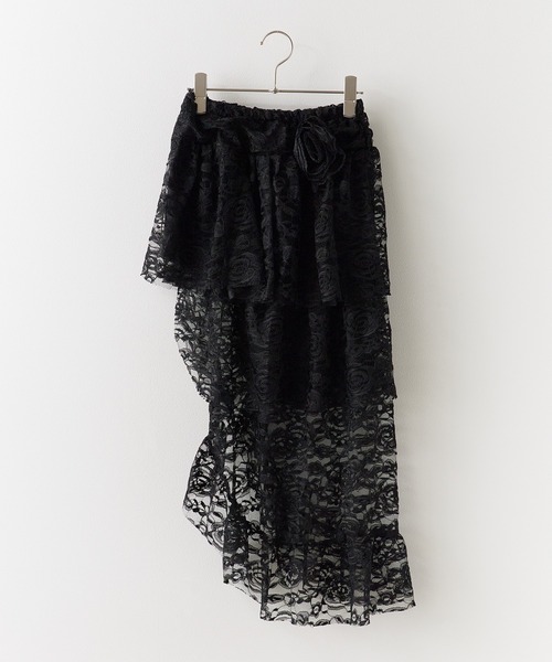 Chick（チック）の「Asymmetry Lace Skirt / アシンメトリーレーススカート（スカート・レディース・ブラック・S/M）」の12枚目の写真