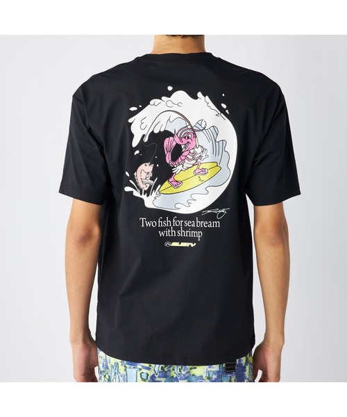 RUSTY（ラスティ）の「RUSTY ラスティ ブランド ロゴ バックプリント UVカット クルーネック 半袖 Tシャツ（Tシャツ/カットソー・メンズ・ブラック/ブルー/ホワイト/ピンク・L/LL/M）」の19枚目の写真