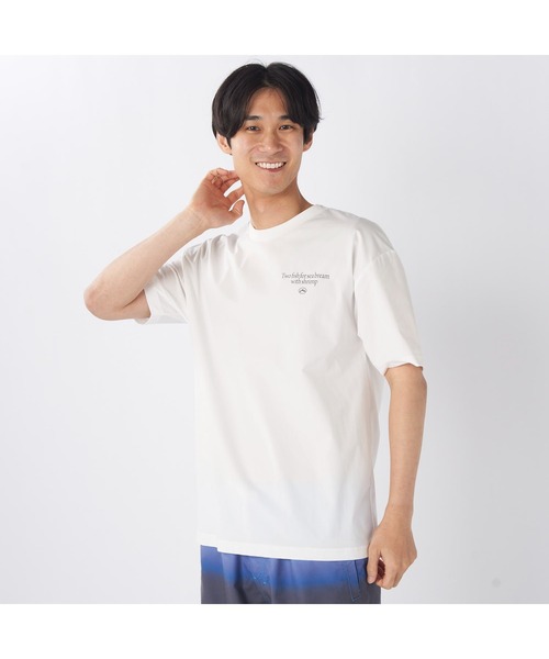 RUSTY（ラスティ）の「RUSTY ラスティ ブランド ロゴ バックプリント UVカット クルーネック 半袖 Tシャツ（Tシャツ/カットソー・メンズ・ブラック/ブルー/ホワイト/ピンク・L/LL/M）」の5枚目の写真