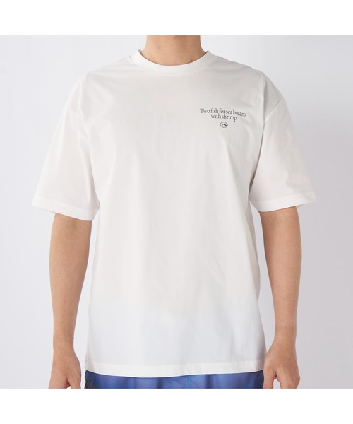 RUSTY（ラスティ）の「RUSTY ラスティ ブランド ロゴ バックプリント UVカット クルーネック 半袖 Tシャツ（Tシャツ/カットソー・メンズ・ブラック/ブルー/ホワイト/ピンク・L/LL/M）」の9枚目の写真