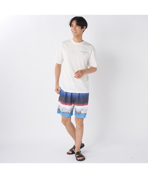 RUSTY（ラスティ）の「RUSTY ラスティ ブランド ロゴ バックプリント UVカット クルーネック 半袖 Tシャツ（Tシャツ/カットソー・メンズ・ブラック/ブルー/ホワイト/ピンク・L/LL/M）」の8枚目の写真