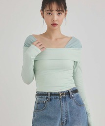 オフショルチュールドッキングトップス