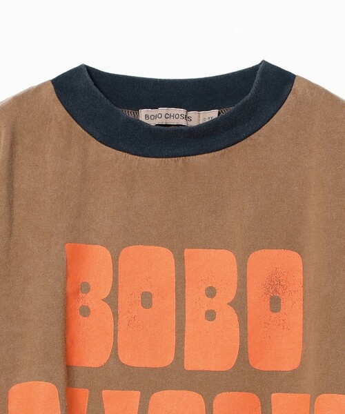 BOBO CHOSES(ボボショーズ)の「BOBO CHOSES / キッズ リンガー Tシャツ 2025SS(2~9才)(Tシャツ/カットソー・キッズ・ブラウン・2-3Y/4-5Y/6-7y/8-9y)」の6枚目の写真