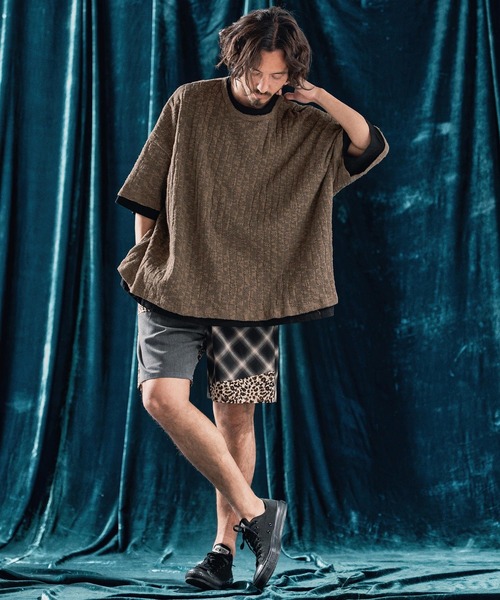 ANGENEHM（アンゲネーム）の「mt9526-Sheer fabric real layered oversized T-shirt Tシャツ（Tシャツ/カットソー・メンズ・ブラック×ホワイト/ブラウン系その他・S/M/L）」の12枚目の写真