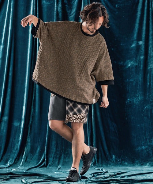 ANGENEHM（アンゲネーム）の「mt9526-Sheer fabric real layered oversized T-shirt Tシャツ（Tシャツ/カットソー・メンズ・ブラック×ホワイト/ブラウン系その他・S/M/L）」の13枚目の写真