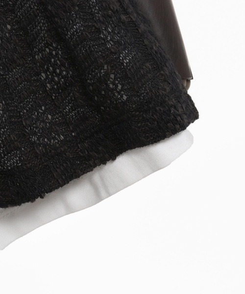 ANGENEHM（アンゲネーム）の「mt9526-Sheer fabric real layered oversized T-shirt Tシャツ（Tシャツ/カットソー・メンズ・ブラック×ホワイト/ブラウン系その他・S/M/L）」の21枚目の写真