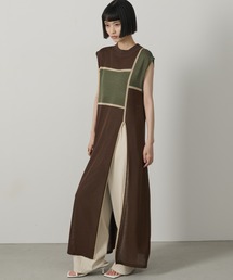 AIC. | ディープスリットシアーニットワンピース(ワンピース)