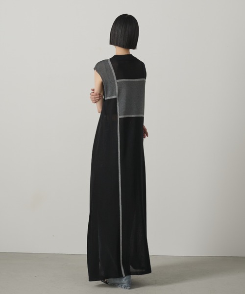 AIC.（エーアイシー）の「ディープスリットシアーニットワンピース（ワンピース・レディース・ブラウン/ブラック・FREE）」の7枚目の写真