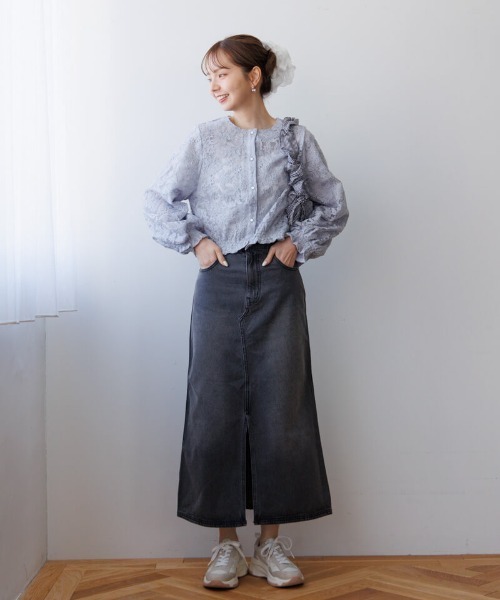 flower（フラワー）の「ビッグレーススカラップシュシュ（シュシュ・レディース・ホワイト・FREE）」の9枚目の写真