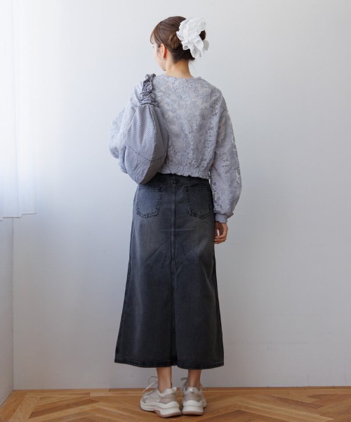 flower（フラワー）の「ビッグレーススカラップシュシュ（シュシュ・レディース・ホワイト・FREE）」の11枚目の写真