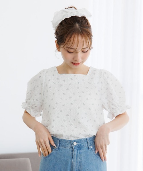 flower（フラワー）の「ビッグレーススカラップシュシュ（シュシュ・レディース・ホワイト・FREE）」の21枚目の写真