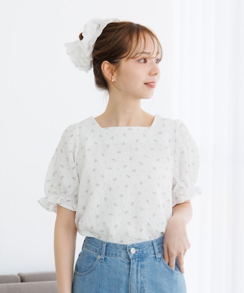 flower（フラワー）の「ビッグレーススカラップシュシュ（シュシュ・レディース・ホワイト・FREE）」の22枚目の写真