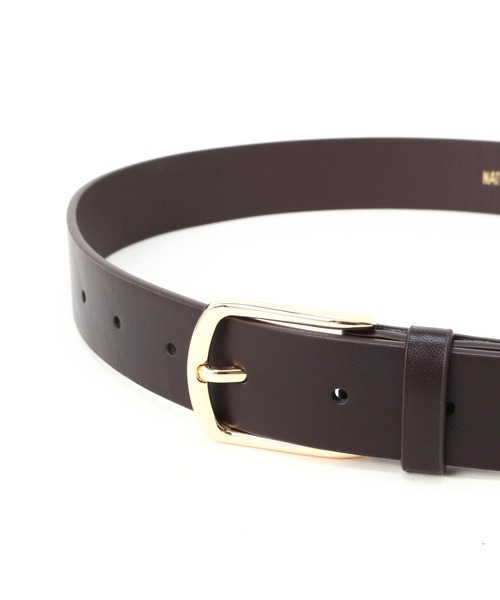 NATURAL BEAUTY BASIC（ナチュラルビューティーベーシック）の「プレーンバックルベルト（ベルト・レディース・ブラック/ダークブラウン・FREE）」の5枚目の写真