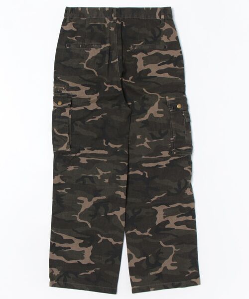 ARCHIVER（アーカイバ）の「【Bk】カモフラージュ迷彩　ワイドカーゴパンツ（カーゴパンツ・レディース・カモフラージュ・LARGE/MEDIUM）」の15枚目の写真