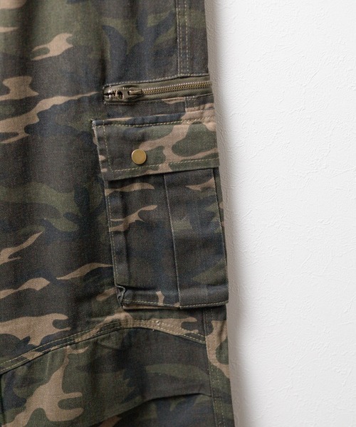 ARCHIVER（アーカイバ）の「【Bk】カモフラージュ迷彩　ワイドカーゴパンツ（カーゴパンツ・レディース・カモフラージュ・LARGE/MEDIUM）」の11枚目の写真