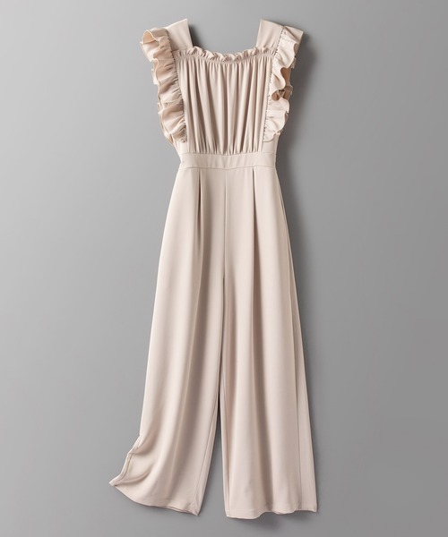 SAISON DE PAPILLON(セゾンドパピヨン)の「可愛さ満点フリルオールインワン(サロペット/オーバーオール・レディース・ベージュ/ブラック・S/M/L)」の17枚目の写真