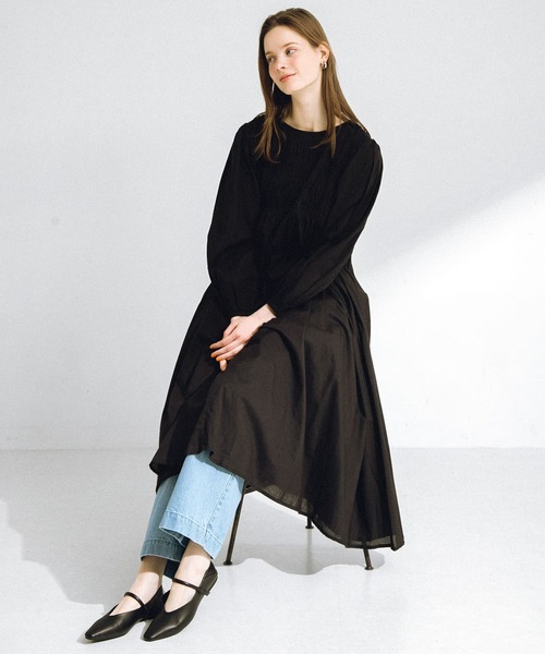 URBAN RESEARCH Sonny Label（アーバンリサーチサニーレーベル）の「エアリーコットンツイストピンタックワンピース（ワンピース・レディース・ブラウン/ブルー/ブラック・FREE）」の2枚目の写真