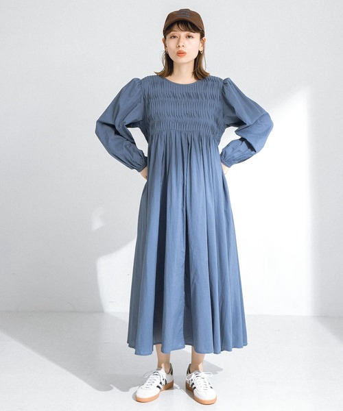 URBAN RESEARCH Sonny Label（アーバンリサーチサニーレーベル）の「エアリーコットンツイストピンタックワンピース（ワンピース・レディース・ブラウン/ブルー/ブラック・FREE）」の21枚目の写真