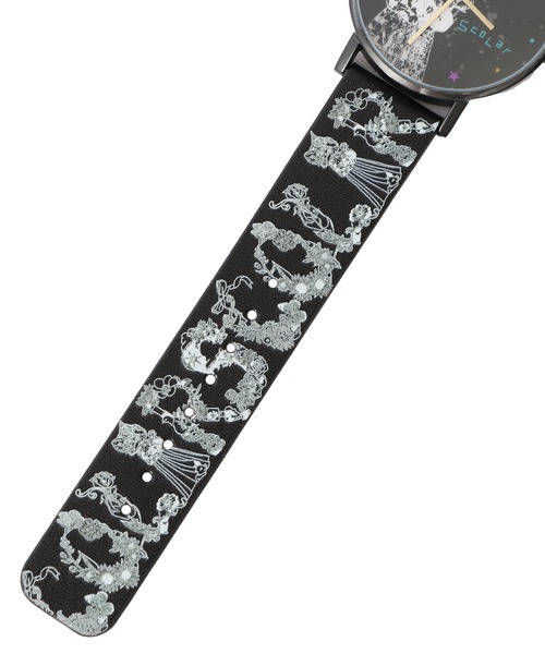 ScoLar(スカラー)の「SJ-022:ネコとSCOLARロゴ 総柄腕時計(アナログ腕時計・レディース・アイボリー/ブラック・M)」の13枚目の写真