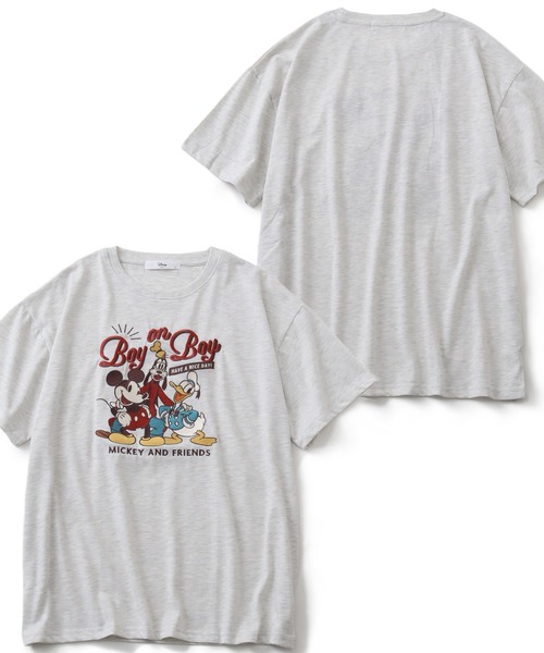 Disney(ディズニー)の「【Disney/ディズニー】アートワークデザイン 総刺繍 半袖Tシャツ(Tシャツ/カットソー・レディース・ライトピンク/スミクロ/オートミール/カーキ・L/M)」の3枚目の写真