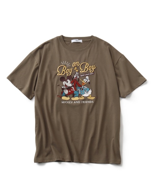 Disney(ディズニー)の「【Disney/ディズニー】アートワークデザイン 総刺繍 半袖Tシャツ(Tシャツ/カットソー・レディース・ライトピンク/スミクロ/オートミール/カーキ・L/M)」の9枚目の写真