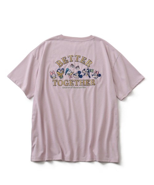 Disney(ディズニー)の「【Disney/ディズニー】アートワークデザイン 総刺繍 半袖Tシャツ(Tシャツ/カットソー・レディース・ライトピンク/スミクロ/オートミール/カーキ・L/M)」の14枚目の写真