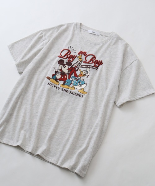Disney(ディズニー)の「【Disney/ディズニー】アートワークデザイン 総刺繍 半袖Tシャツ(Tシャツ/カットソー・レディース・ライトピンク/スミクロ/オートミール/カーキ・L/M)」の7枚目の写真