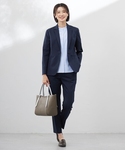 J.PRESS Ladies(J.プレス レディス)の「【セットアップ対応・人気素材】コットンFITTY テーラード ジャケット(テーラードジャケット・レディース・ベージュ系/ライトグレー系/ネイビー系・S/XS)」の7枚目の写真