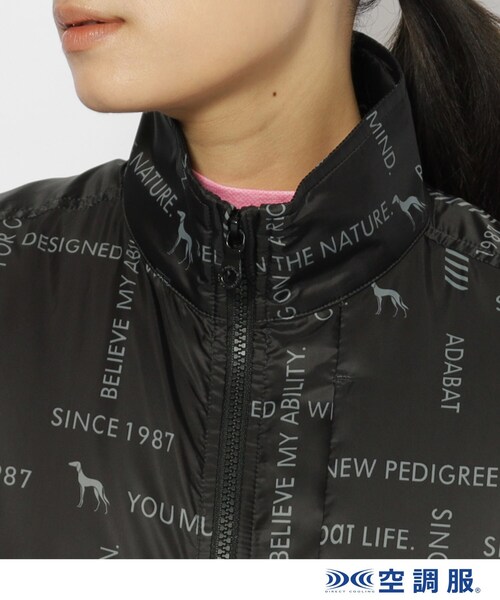 adabat（アダバット）の「【ファン別売り】「空調服（R）」ロゴチェックベスト（ベスト・レディース・ブラック系・40/38）」の9枚目の写真